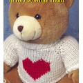 Red Sweater w/ White Heart for Stuffed Animal (Medium)